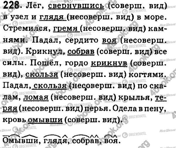 ГДЗ Російська мова 7 клас сторінка 228